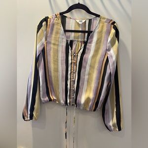Striped button up blouse